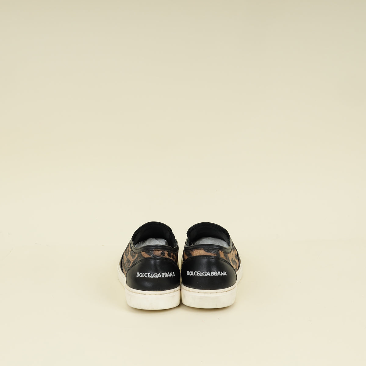 Dolce & Gabbana Brown DG Family Slip On Leopard Print Sneakers 39