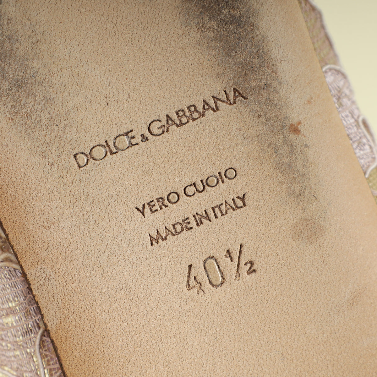 Dolce & Gabbana Lilac Bellucci Crystal Embellished Lace Flat Ballerina 40.5