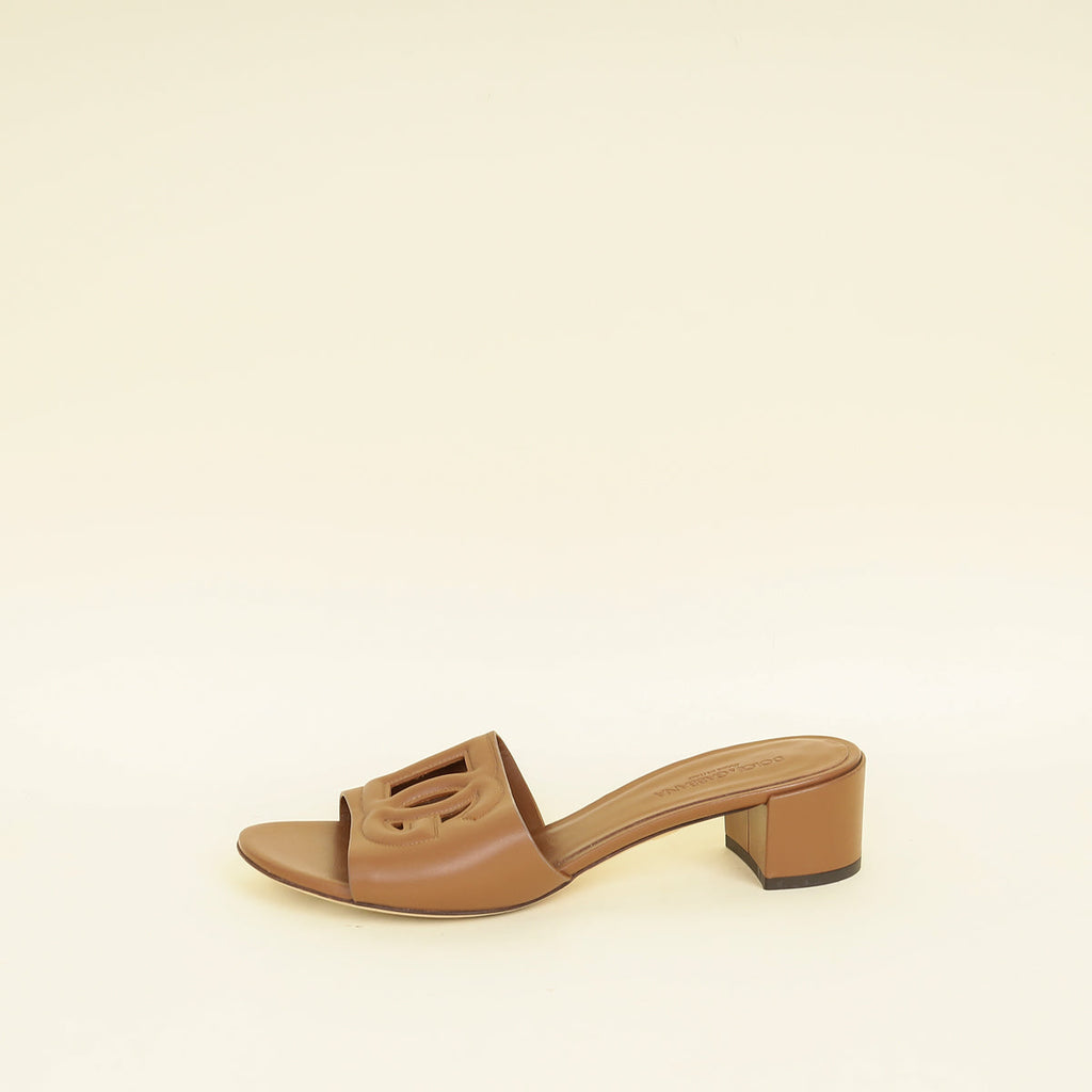 Dolce & Gabbana Brown DG Millennials Mules 40