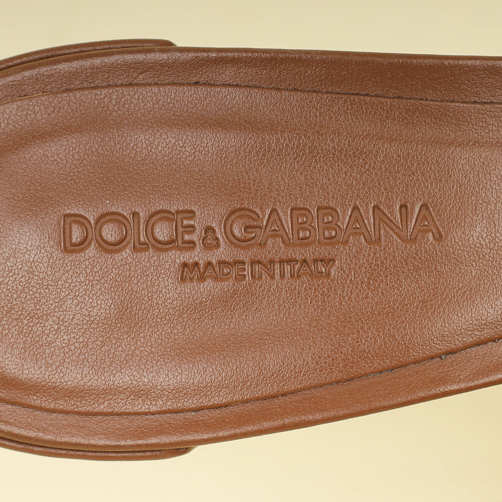 Dolce & Gabbana Brown DG Millennials Mules 40