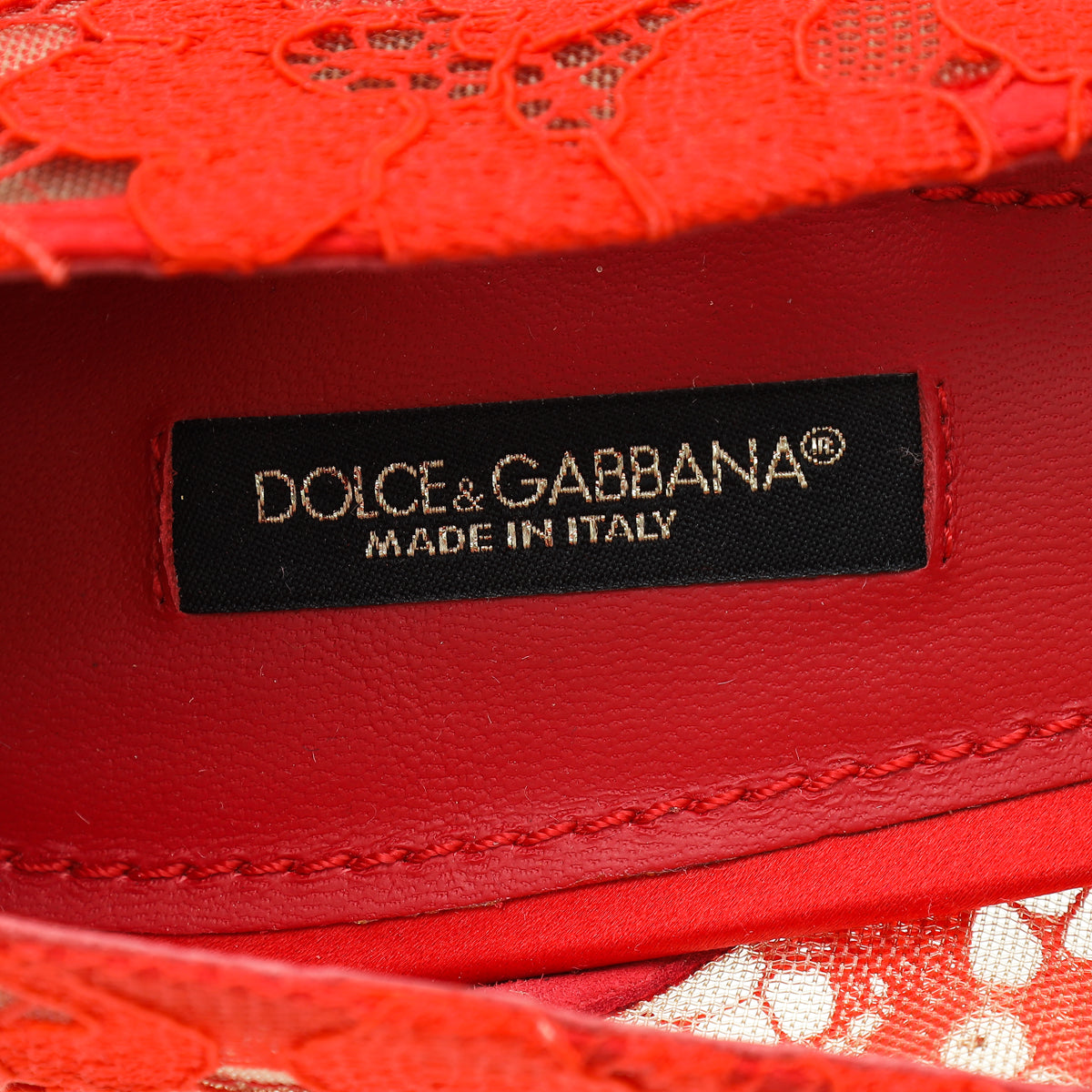 Dolce & Gabbana Red Lace Platform Peep Tote Pumps 41