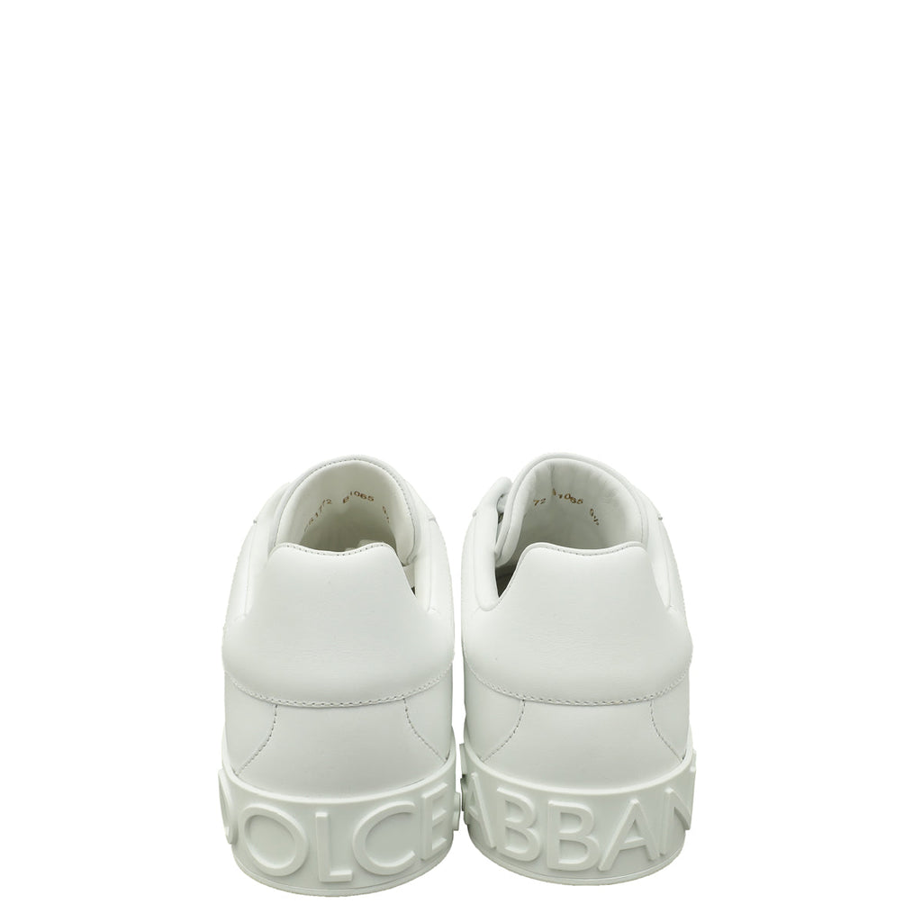 Dolce & Gabbana White Portofino Sneakers 9.5