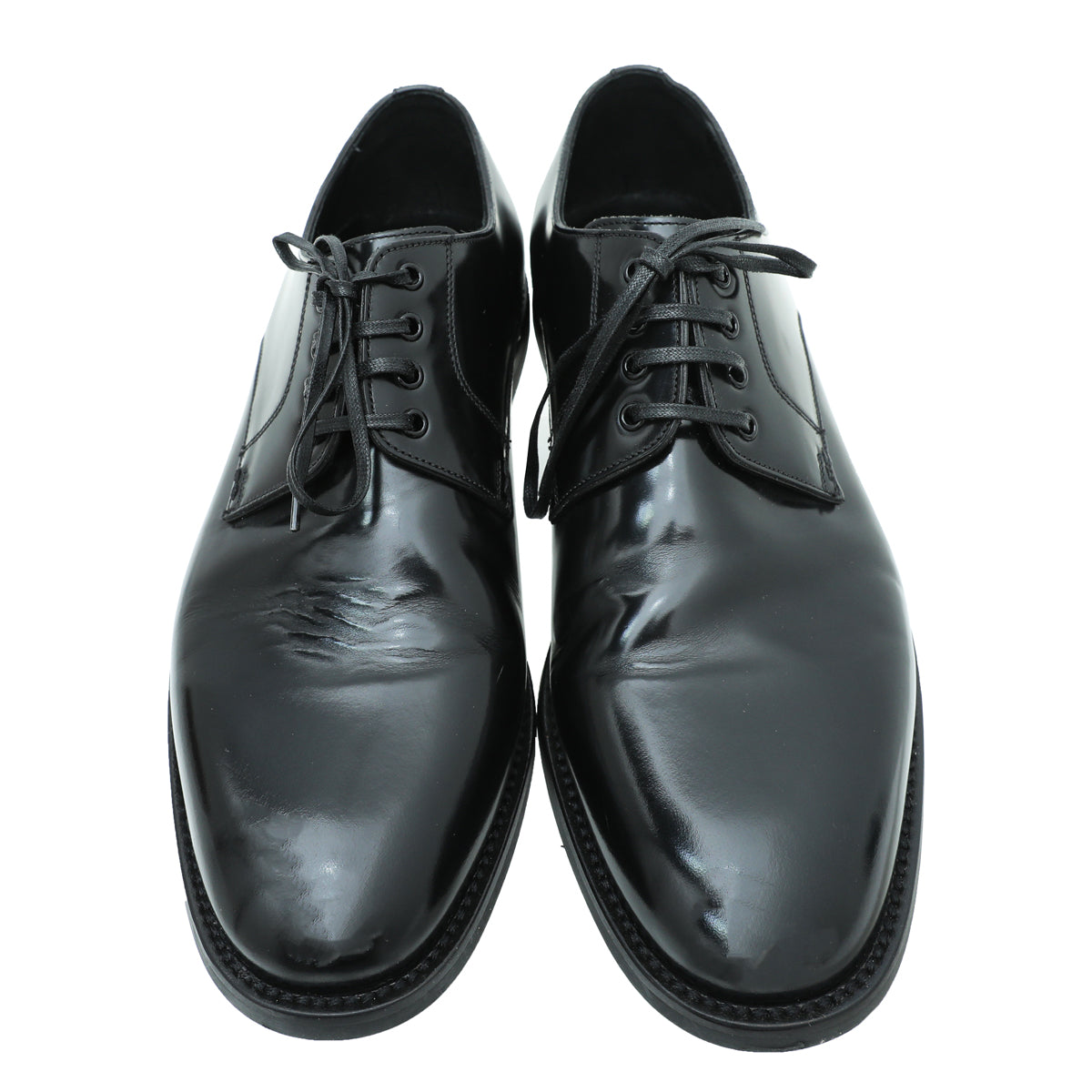 Dolce & Gabbana Black Derby Oxford Shoes 7.5