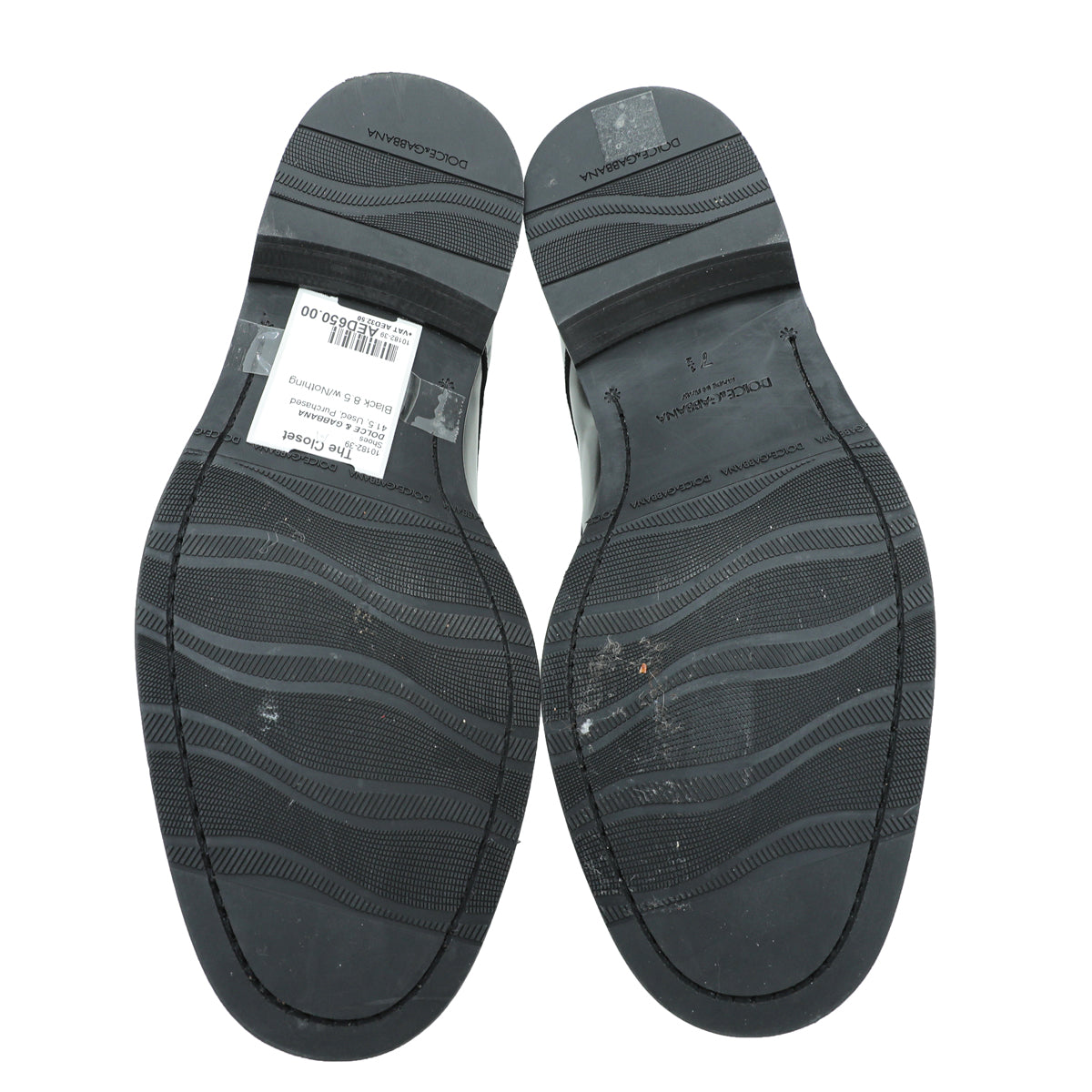 Dolce & Gabbana Black Derby Oxford Shoes 7.5