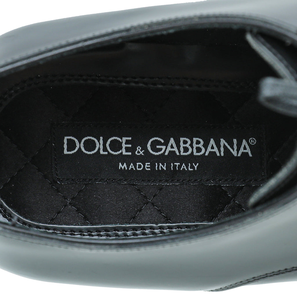 Dolce & Gabbana Black Derby Oxford Shoes 7.5
