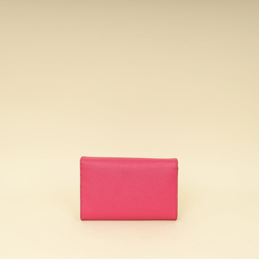 Dolce & Gabbana Pink DG Crystal Chain Wallet