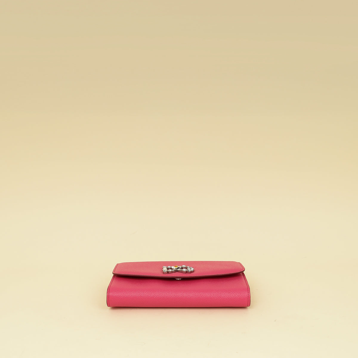 Dolce & Gabbana Pink DG Crystal Chain Wallet