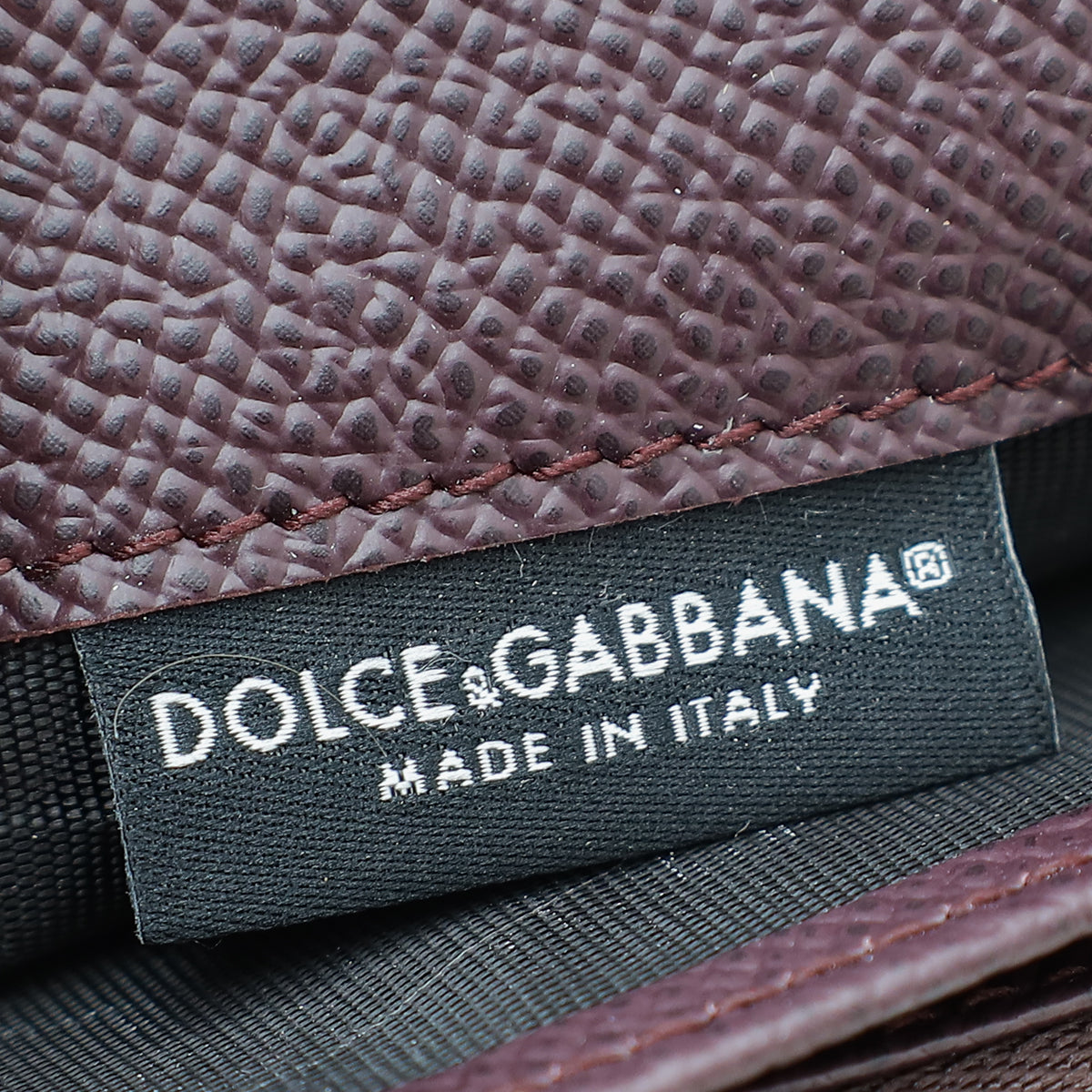 Dolce & Gabbana Burgundy DG Crystal Flap Continental Wallet