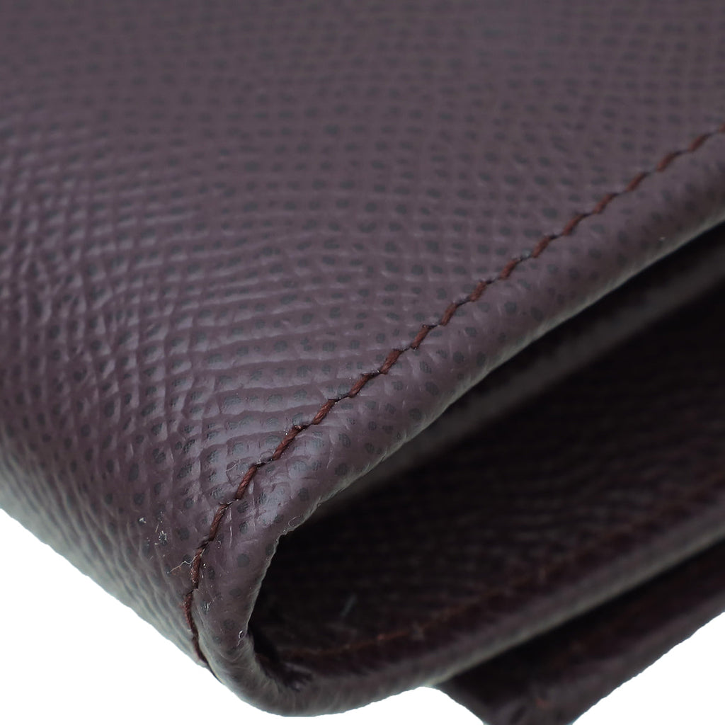 Dolce & Gabbana Burgundy DG Crystal Flap Continental Wallet