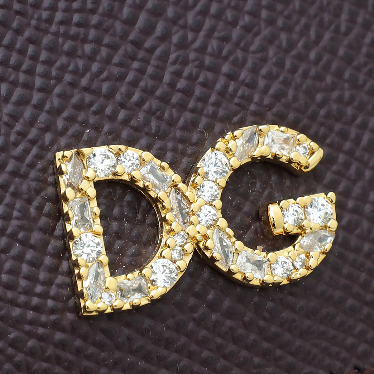 Dolce & Gabbana Burgundy DG Crystal Flap Continental Wallet