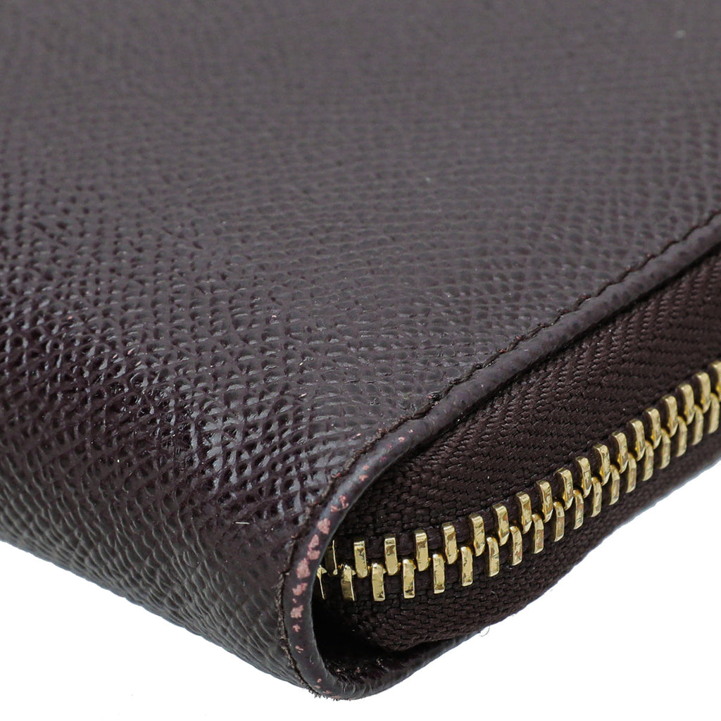 Dolce & Gabbana Burgundy Dauphine Sicily Zip Around Wallet