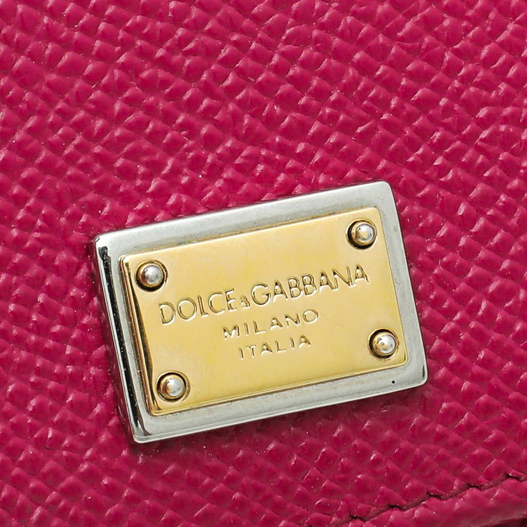 Dolce & Gabbana Fuchsia Sicily Compact Wallet
