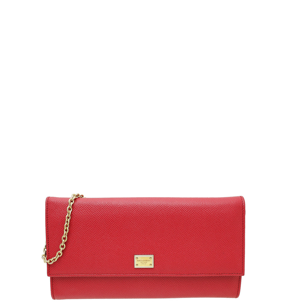Dolce & Gabbana Red Wallet on Chain