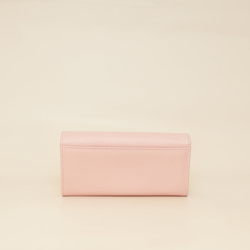 Dolce & Gabbana Pink DG Crystal Dauphine Flap Continental Wallet