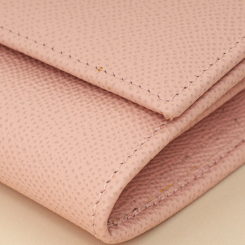 Dolce & Gabbana Pink DG Crystal Dauphine Flap Continental Wallet