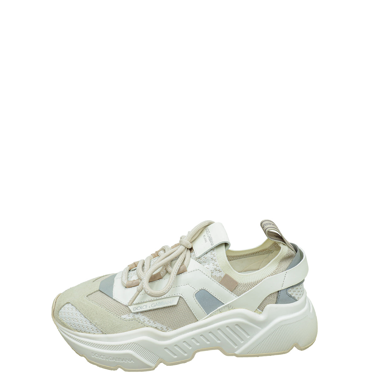 Dolce & Gabbana Beige Multicolor Daymaster Stretch Mesh Sneaker 39