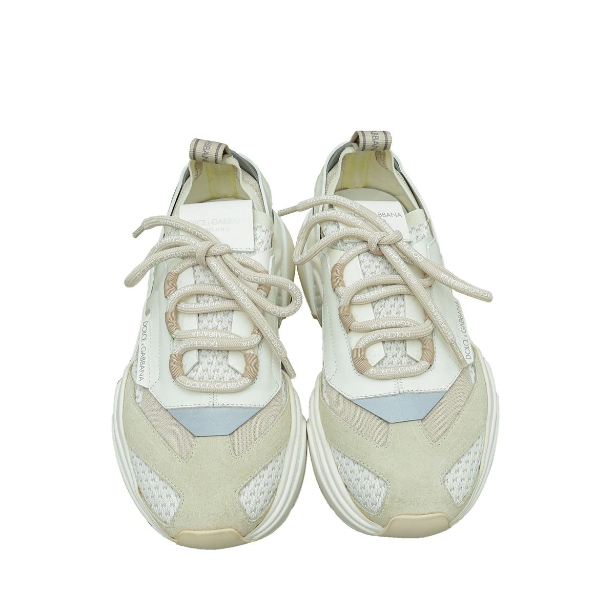 Dolce & Gabbana Beige Multicolor Daymaster Stretch Mesh Sneaker 39