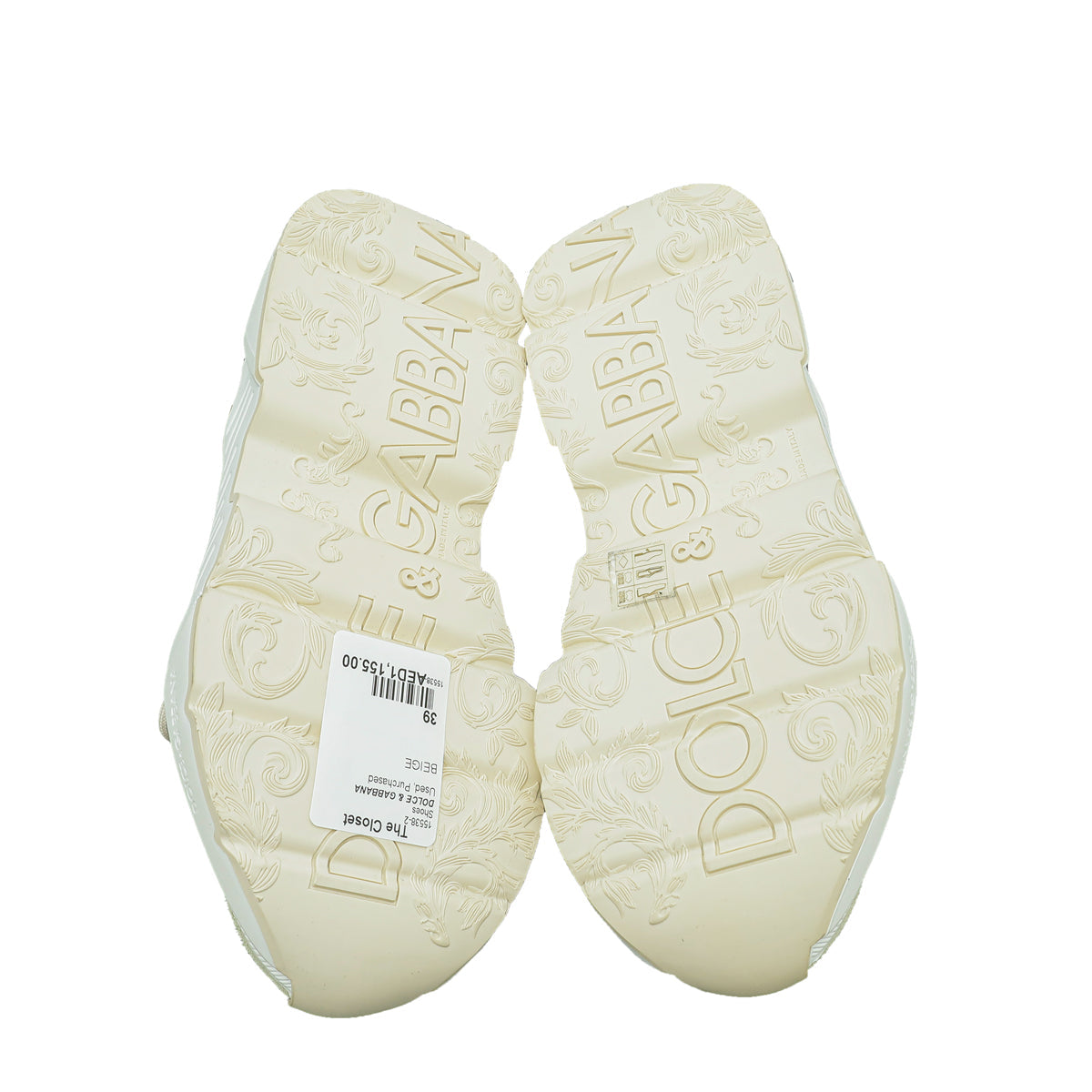 Dolce & Gabbana Beige Multicolor Daymaster Stretch Mesh Sneaker 39