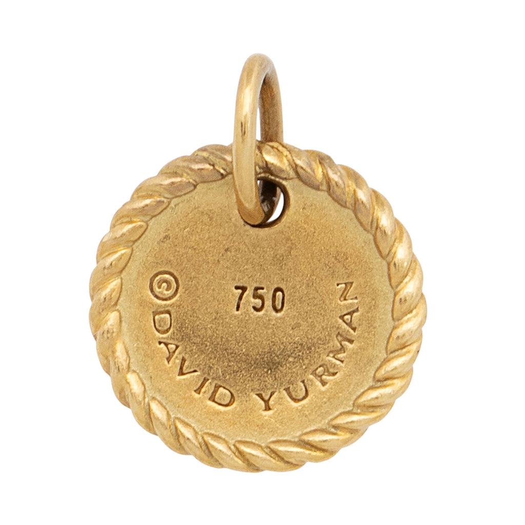 David Yurman 18k Gold Diamond Initial K Pendant