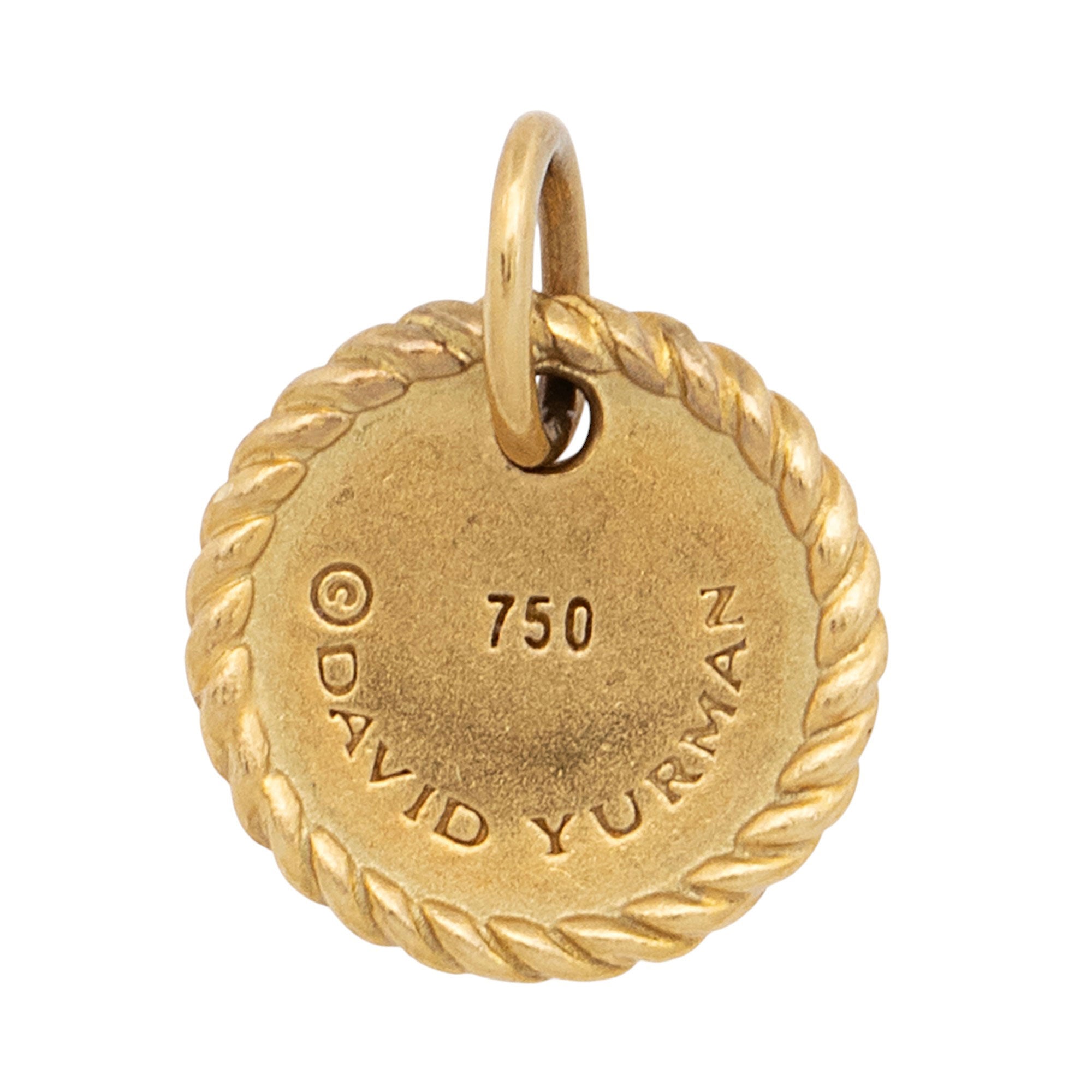 David Yurman 18k Gold Diamond Initial K Pendant