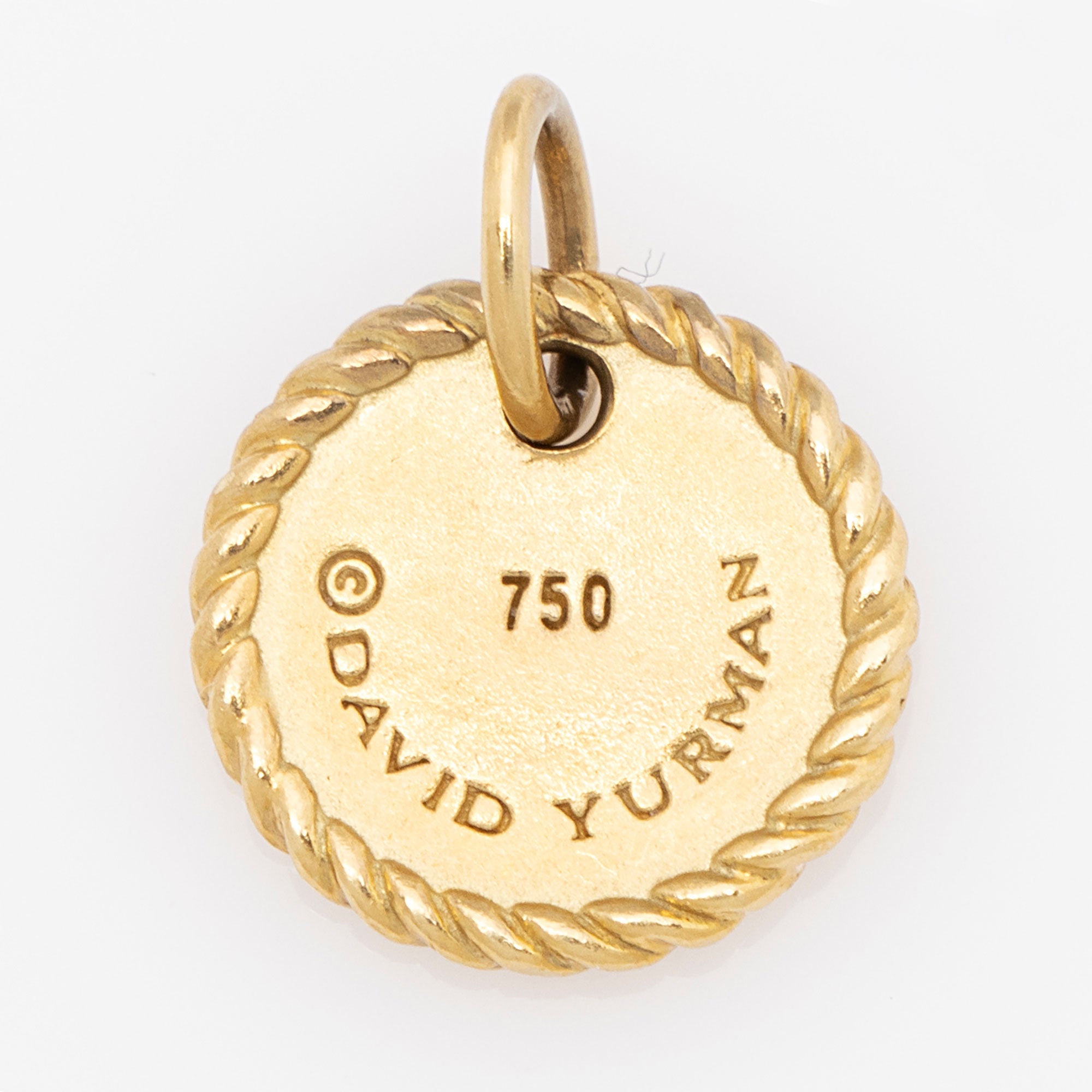 David Yurman 18k Gold Diamond Initial K Pendant