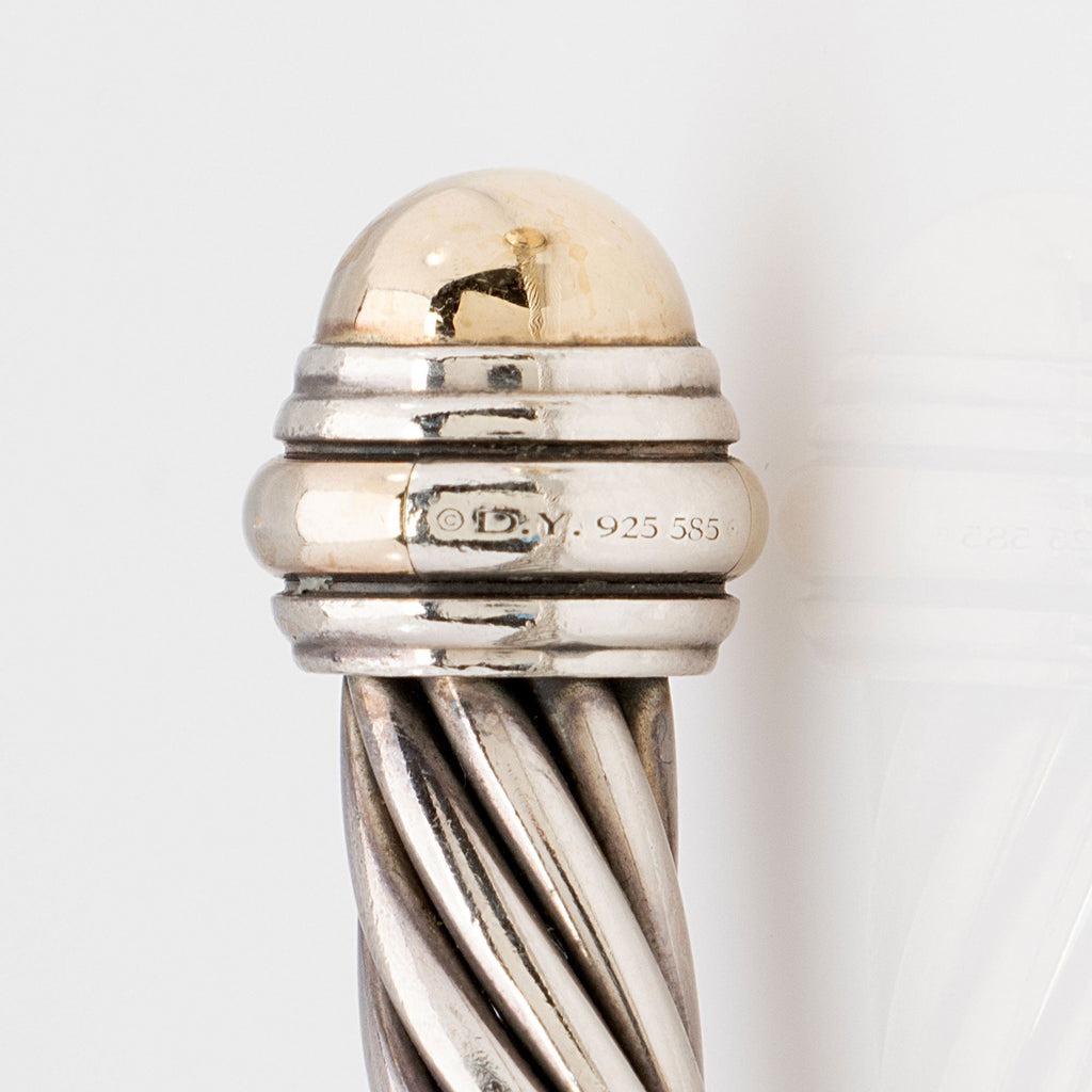 David Yurman Sterling Silver 14k Gold Cable Classics 7mm Bracelet
