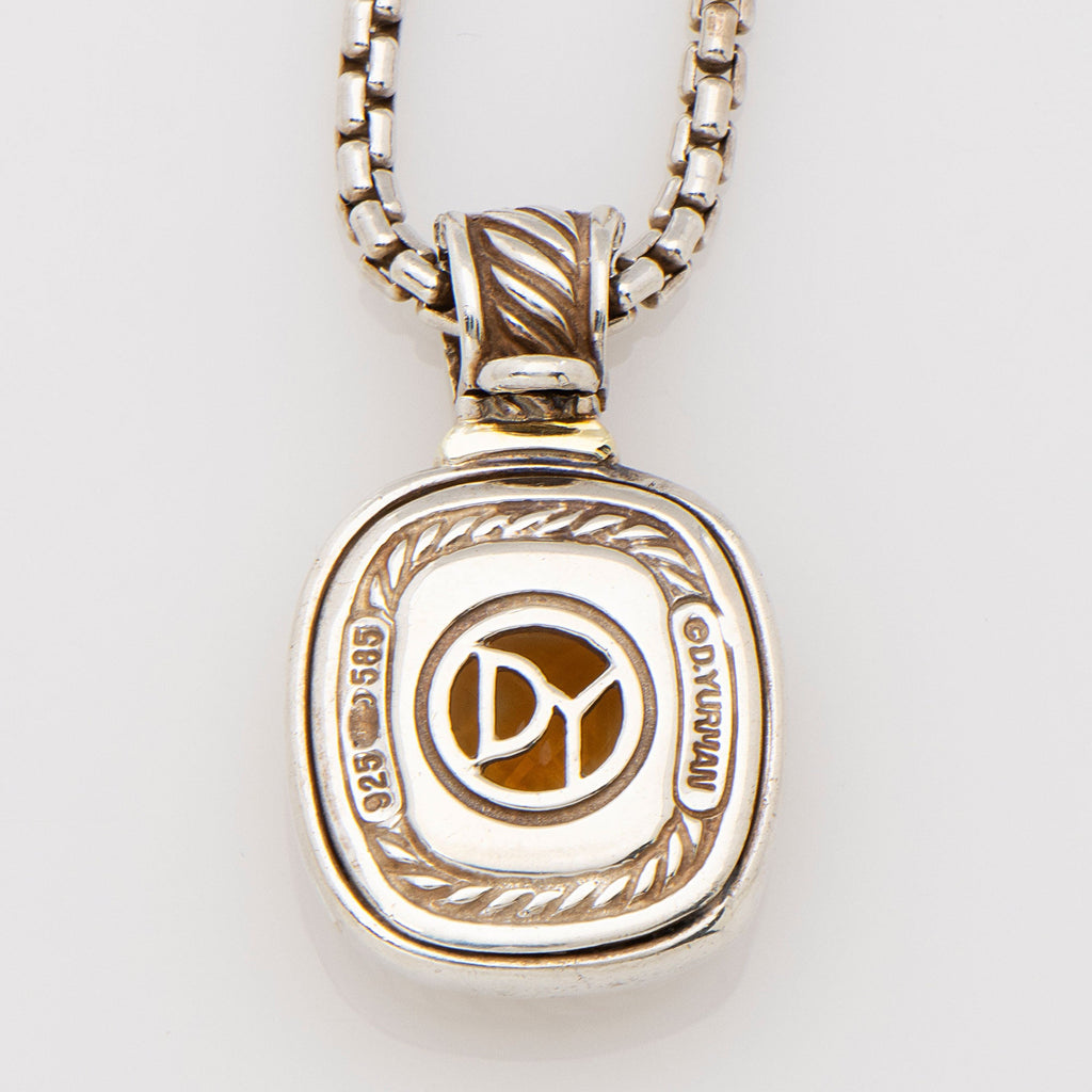 David Yurman Sterling Silver 14k Gold Citrine Albion Necklace