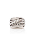 David Yurman Sterling Silver Crossover Wide Ring - Size 7