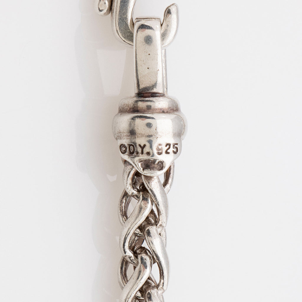 David Yurman Sterling Silver Diamond Quatrefoil Lariat Necklace