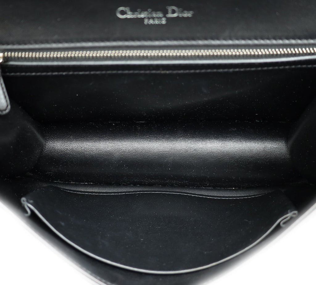 Christian Dior Black Sequins Diorama Flap Medium Shoulder Bag