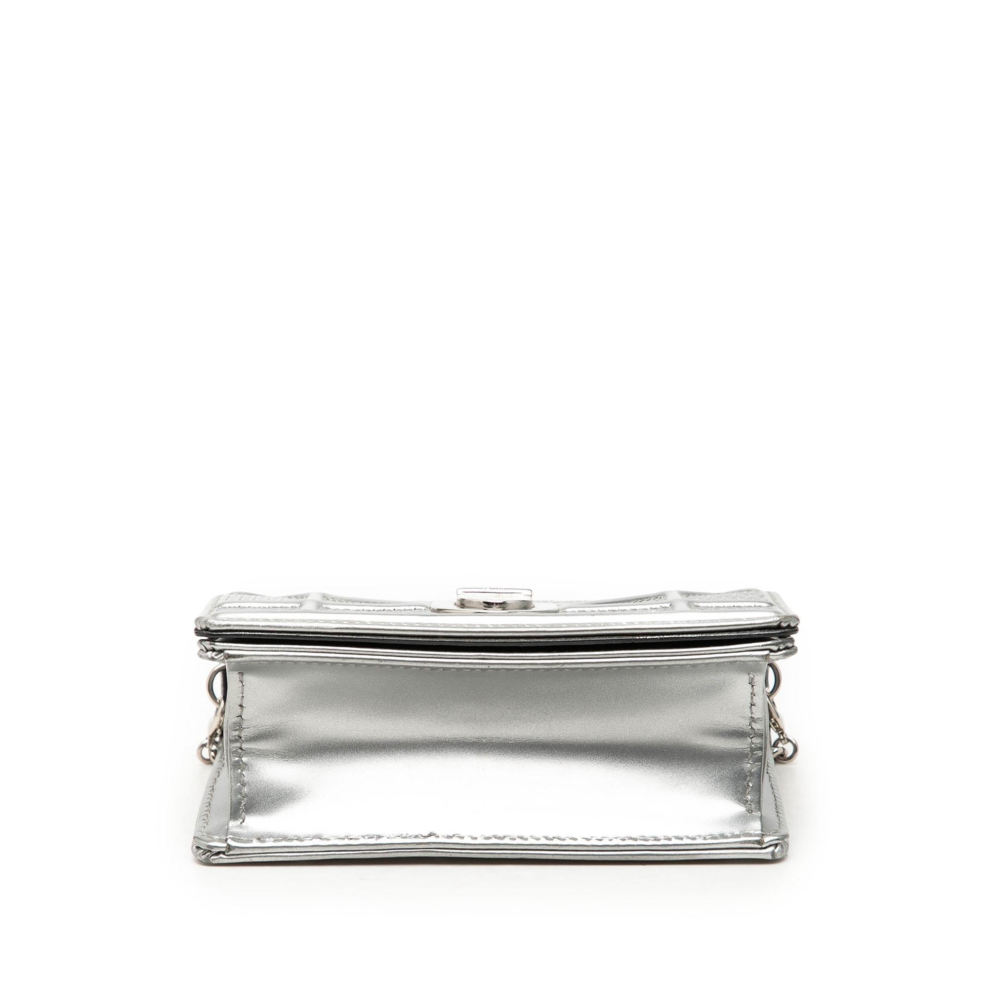 Dior Baby Metallic Patent Microcannage Diorama Flap