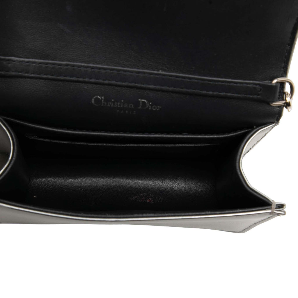 Dior Baby Metallic Patent Microcannage Diorama Flap