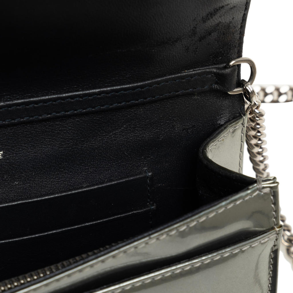 Dior Baby Patent Microcannage Diorama Wallet on Chain (SHG-tQS2vd)