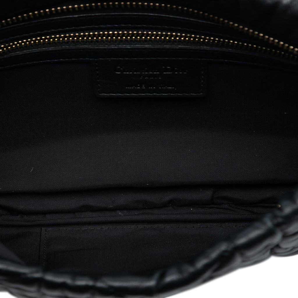 Dior Calfskin Cannage Rose Clutch