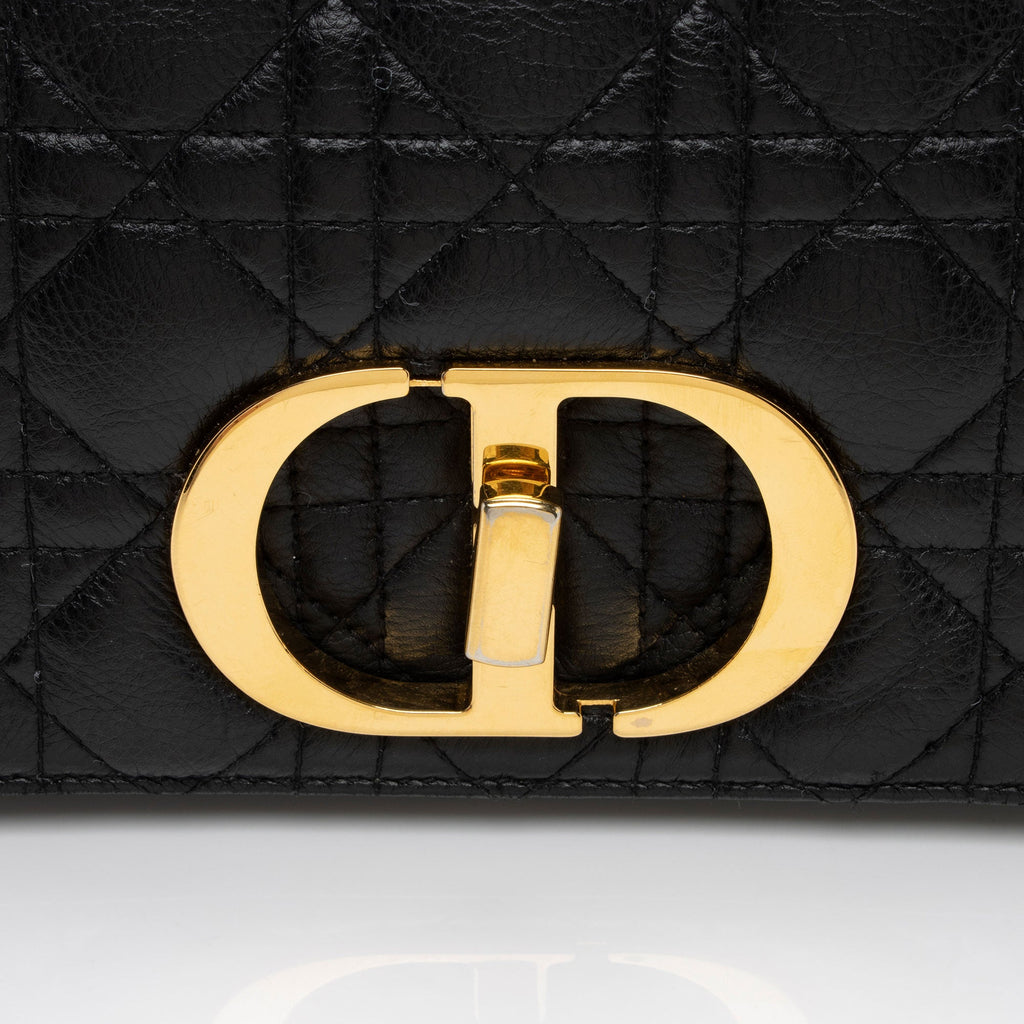 Dior Cannage Calfskin Caro Large Shoulder Bag (SHF-NckJ9e)