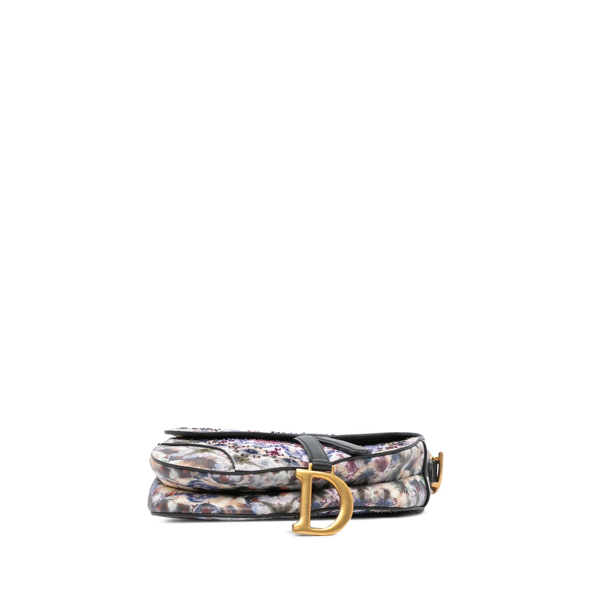 Dior Calfskin Kaleidiorscopic Embroidered Saddle Bag
