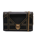 Dior Calfskin Studded Diorama Wallet on Chain