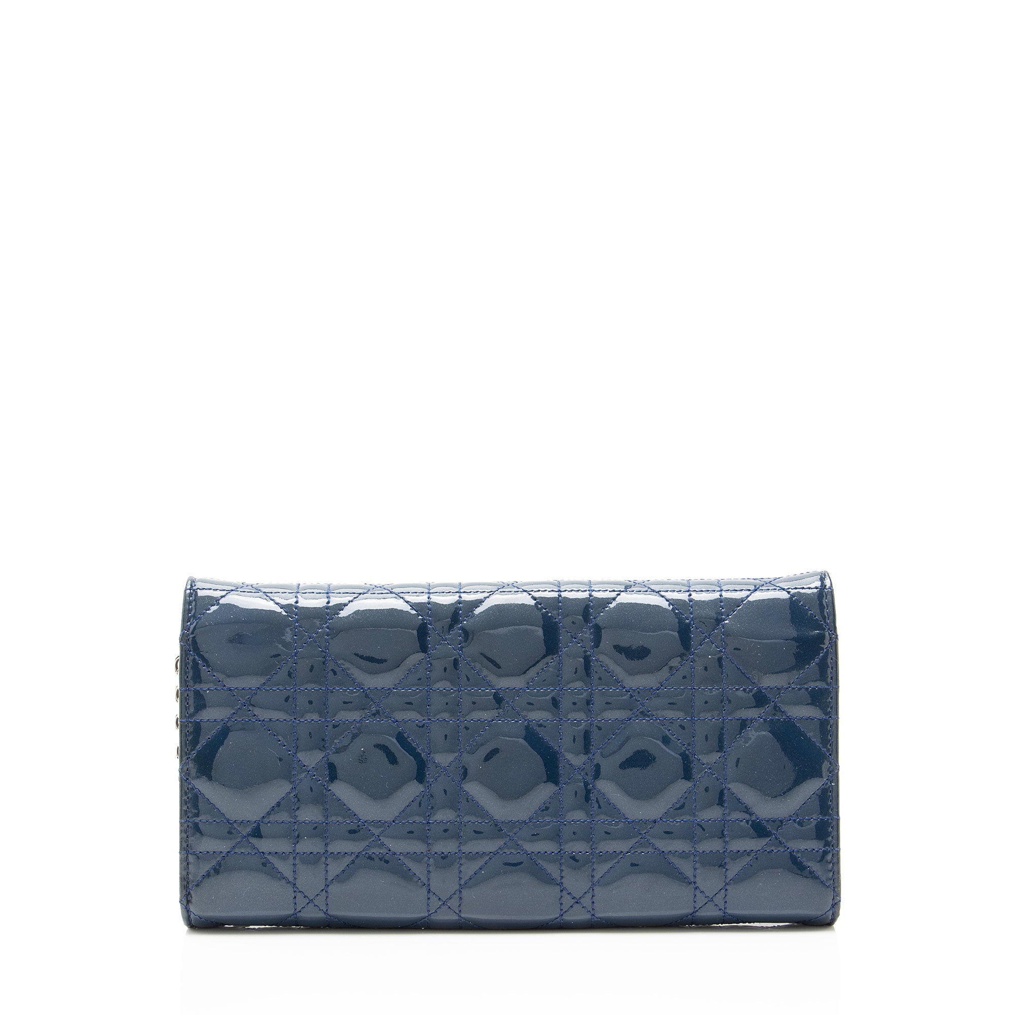 Dior Cannage Patent Leather Miss Dior Wallet on Chain