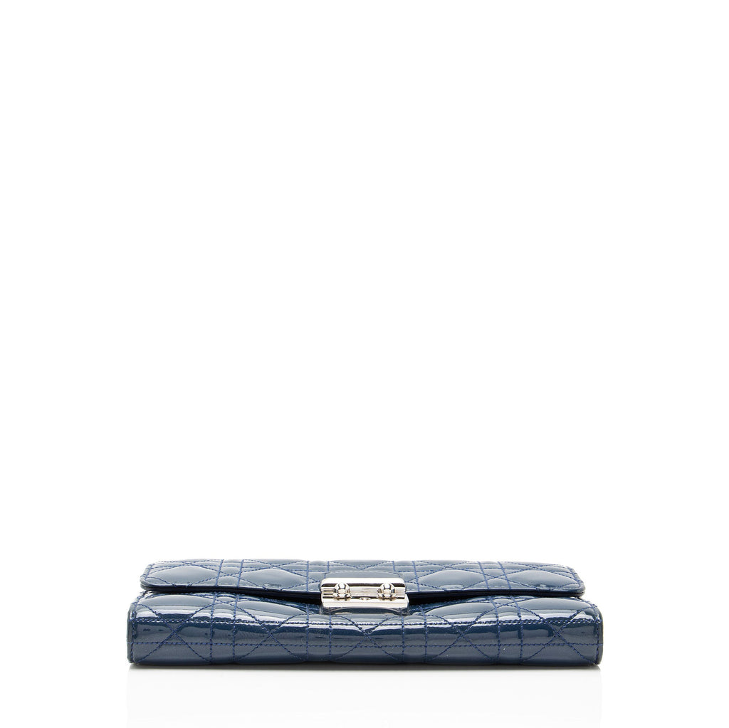 Dior Cannage Patent Leather Miss Dior Wallet on Chain