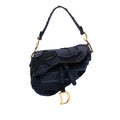 Dior Canvas Embroidered Camouflage Saddle Bag
