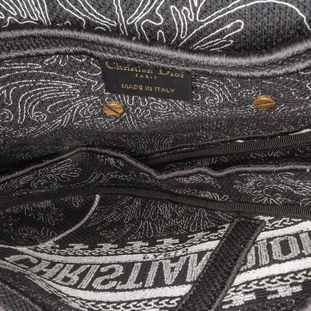 Dior Canvas Embroidered Ornamental Cornely Saddle Bag