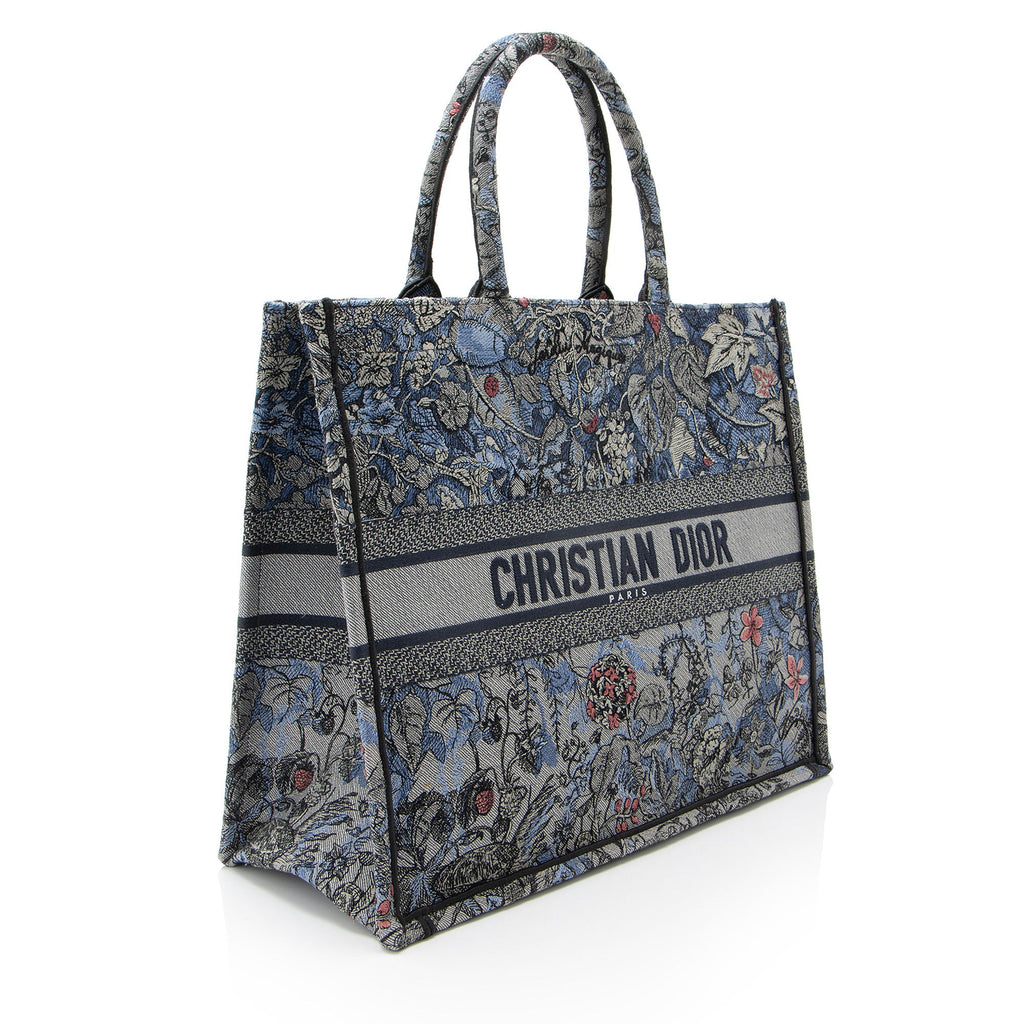 Dior Canvas Le Jardin Magique Large Book Tote