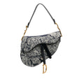 Dior Canvas Reverse Embroidered Toile De Jouy Saddle Bag