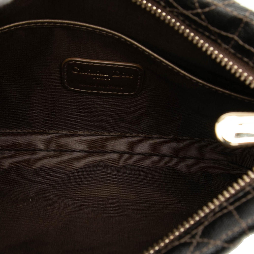 Dior Coated Canvas Cannage Lady Dior Panarea Clutch
