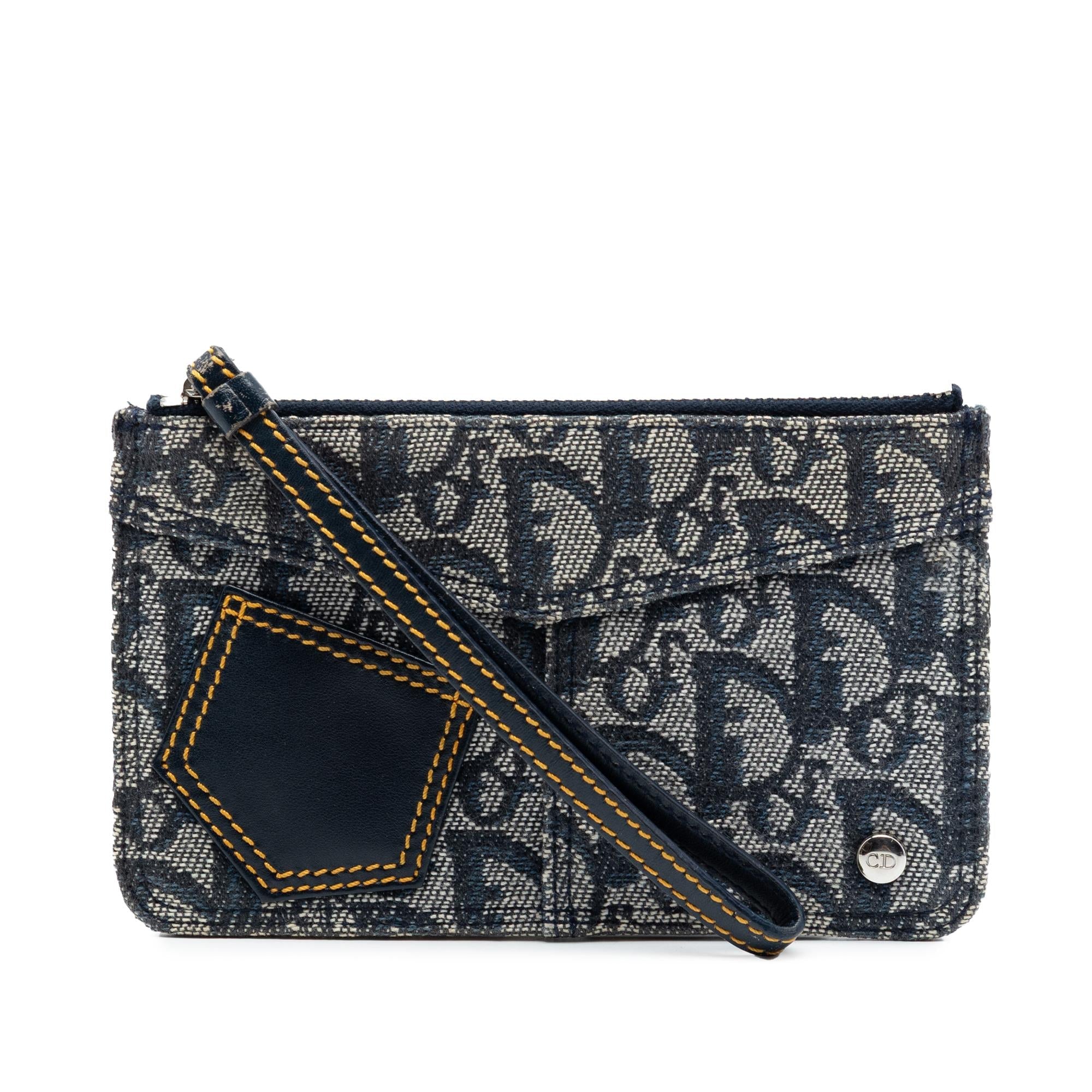Dior Diorissimo Trotter Canvas Wristlet Pouch