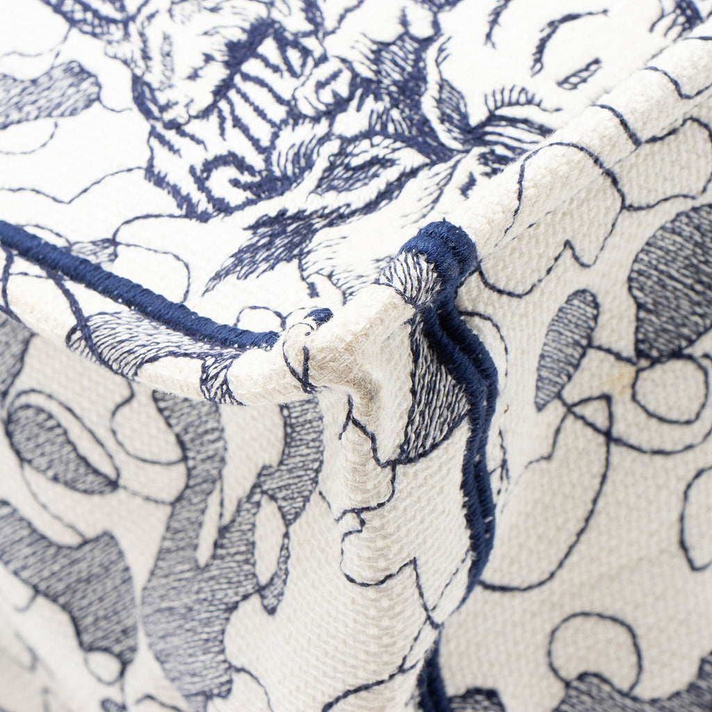 Dior Embroidered Canvas Around the World Large Book Tote