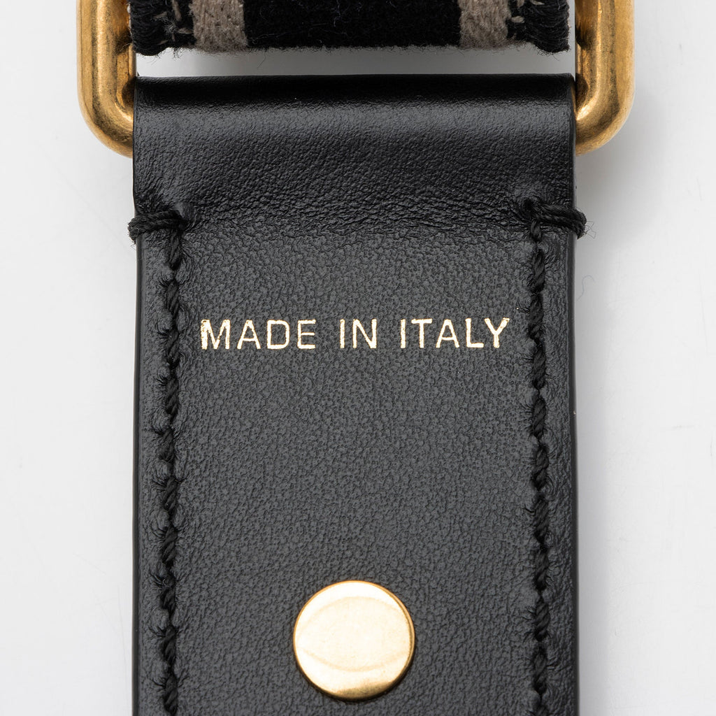 Dior Embroidered Logo Narrow Shoulder Strap