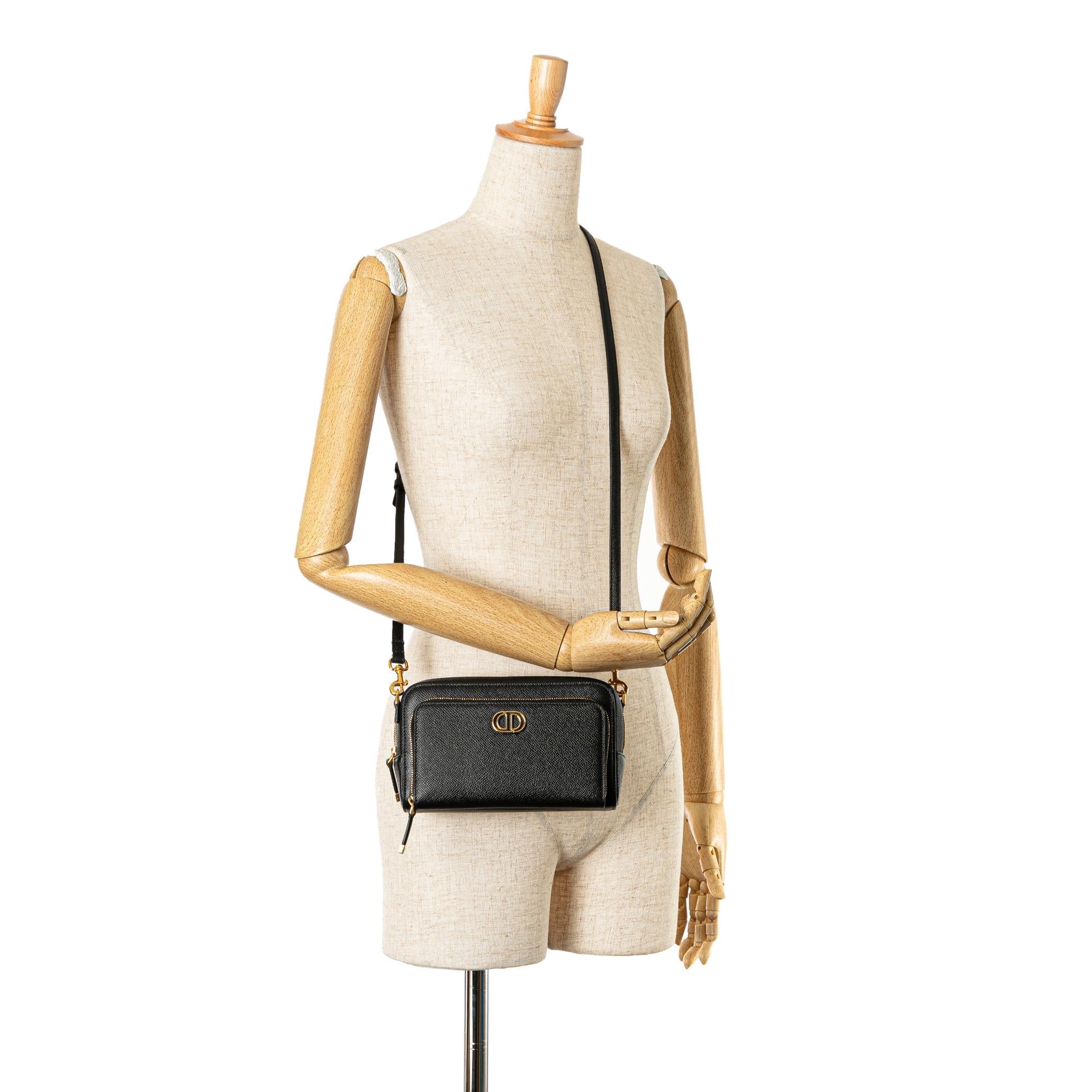 Dior Grained Calfskin Caro Double Pouch (SHG-evu93G)