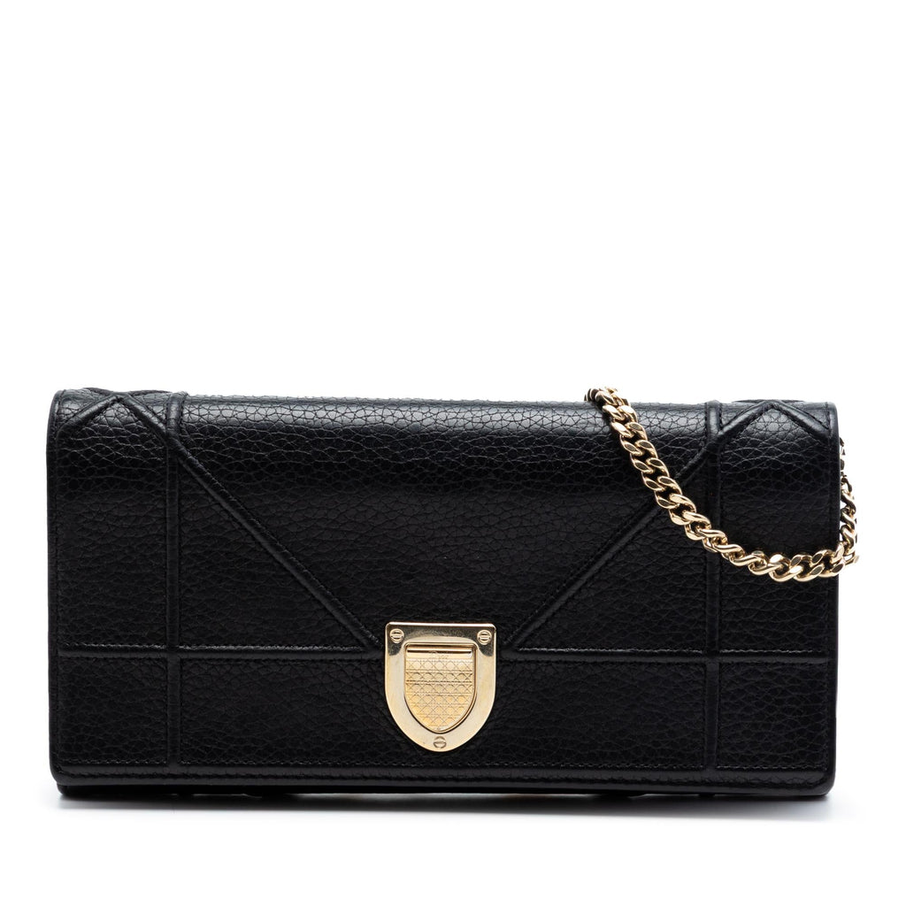 Dior Grained Calfskin Diorama Croisiere Wallet on Chain