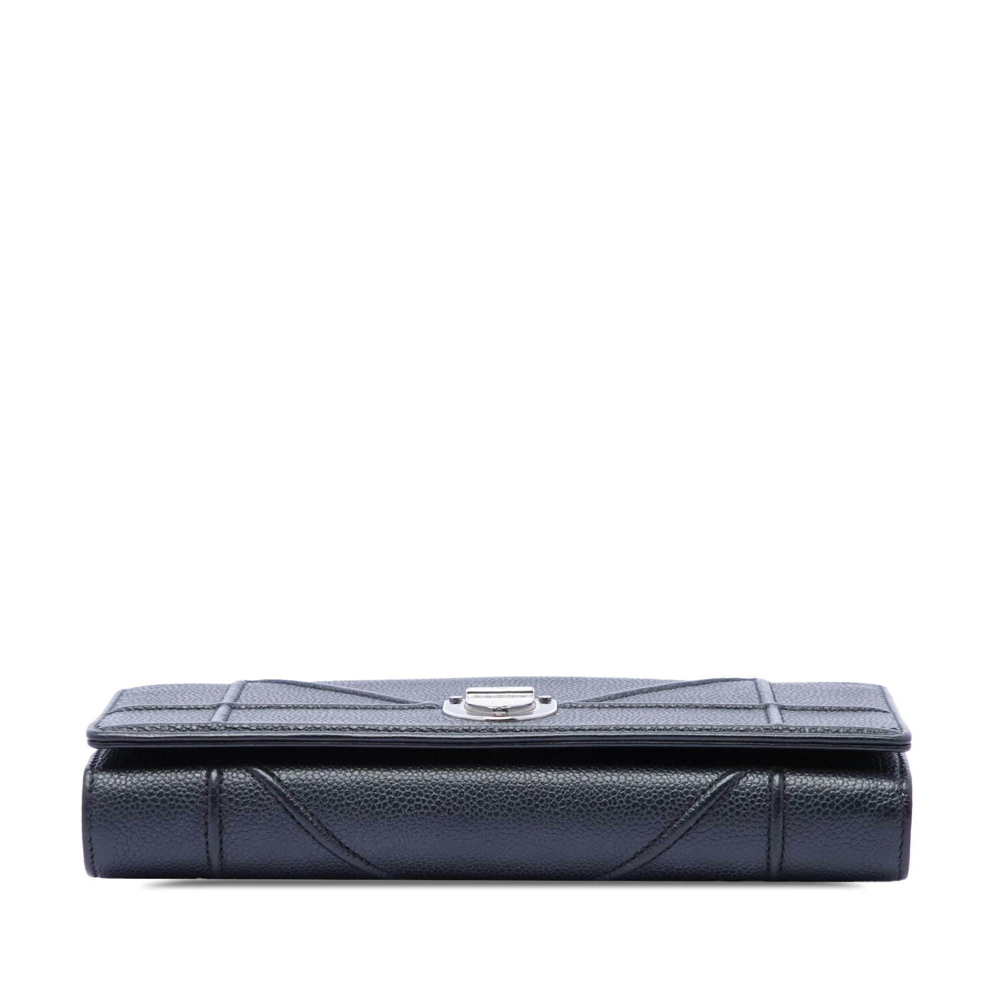 Dior Grained Calfskin Diorama Croisiere Wallet on Chain